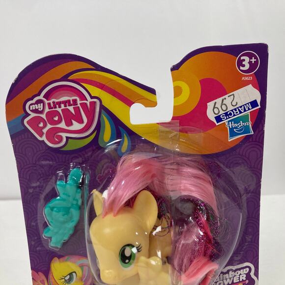 My Little Pony G4 Fluttershy Rainbow Power Brushable Neon MLP Hasbro Figure - Picture 3 of 6